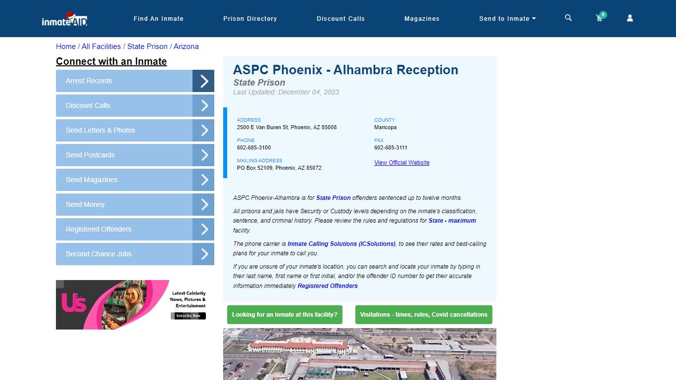 ASPC Phoenix - Alhambra & Inmate Search